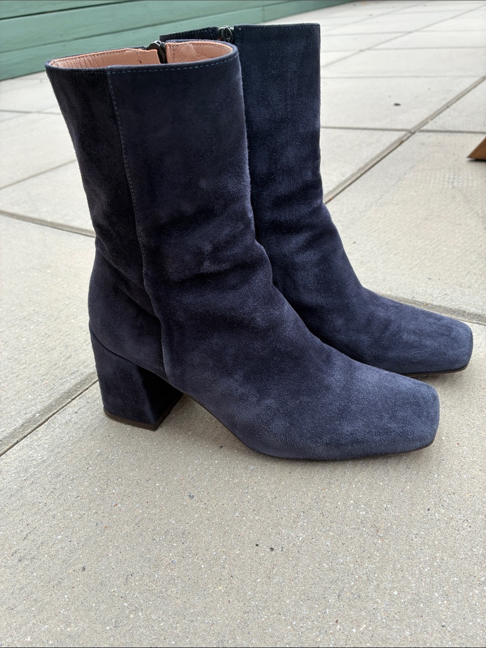 Women's Bruno Magli navy blue suede boots
